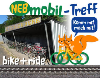 Bahnhof Eichenberg. NEB-Mobil-Treff diskutiert Ride+Bike