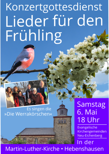 Konzertgottesdienst in Hebenshausen:»Lieder für den Frühling« 