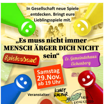 Spieleabend in Eichenberg Dorf